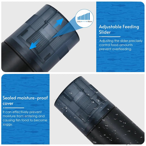 Smart Wireless Fish Feeder With App Control And Timer For Aquariums adjustable feeding slider and moisture-proof cover