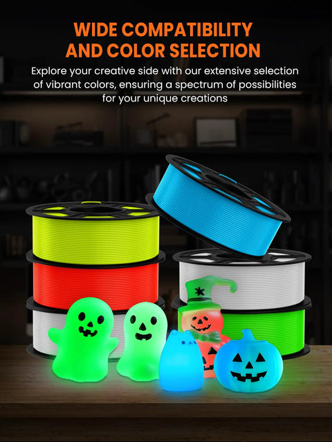 Real Deal Glow In The Dark PLA Filament For 3D Printers Sick Luminous Red Spool Compatible With All Standard FDM Machines Perfect For Custom Creations And Flawless Prints Guaranteed