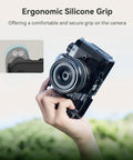 Person holding Zf Handgrip L Shape Grip For Nikon Zf With Ergonomic Silicone Grip Built In Quick Release Plate Arca Compatible