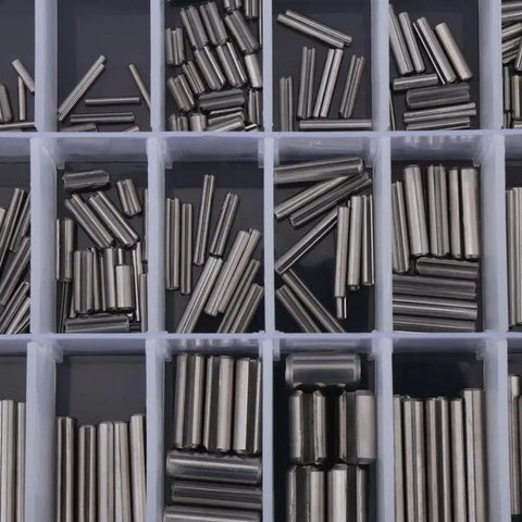 Heavy Duty Hollow Spring Pins Set 280 Pcs Stainless Steel Clamping Sleeves Assortment M1.5 Through M8 With Durable Storage Box