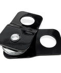 Beefy 8000 Lbs Winch Snatch Block For Off Road Recovery Universal Tow Pulley Block For Trucks ATVs UTVs And SUVs Works With Synthetic Rope And Steel Cable Rugged Recovery Accessory black carbon steel snatch block