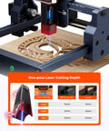 Powerful 2500mW Laser Engraver With 130x130mm Work Area Ultra Fine 0.04mm Spot High Precision Laser Cutter in action on wood.