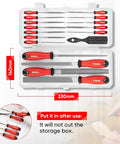 Pro Grade Heavy Duty 17 Piece Metal File Set with T12 Drop Forged Alloy Steel in storage box, includes files and wire brush
