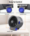 All Season 2-In-1 Desk Fan And Heater With Turbo Air Flow Portable Space Heater And Cooling Fan High Heat 1500W Low Heat 750W