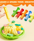 Joyin 44-piece clay tool set for kids; front view shows colorful plastic tools with various end shapes (6 shown).