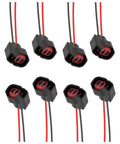 8 Pack Fuel Injector Connector Pigtail Kit For Dodge Ford Chevy Cars 8PCS Wiring Harness Replacements, front view