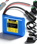 12V 3000mAh Rechargeable Lithium Battery Pack With 12.6V Charger 3A Max DC Output Portable Power Kit for RC and DIY Projects