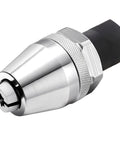 Damaged Bolt And Stud Extractor Tool For Three Eighths Inch Drive Heavy Duty Fits One Quarter To One Half Inch Studs For Broken Rounded Off Painted Over And Rusted Tight Bolts, chrome finish, side view