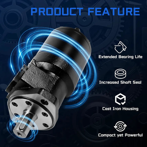 Heavy Duty 101-1032-009 Hydraulic Motor Swap Fits Char-Lynn H Series Cranks with extended bearing life and cast iron housing.