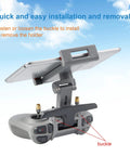 FPV Remote Controller 2 Tablet Mount For DJI FPV Drone with tablet attached, showing quick installation and removal buckle.