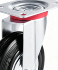Close-up of 4-Pack Beefy Heavy Duty Swivel Caster Wheels With Rubber Furniture Casters for smooth moves on hard floors and carpets