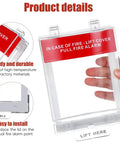 Straight Up Tough Fire Alarm Pull Station Cover made from high-temperature materials with clear design for easy access.