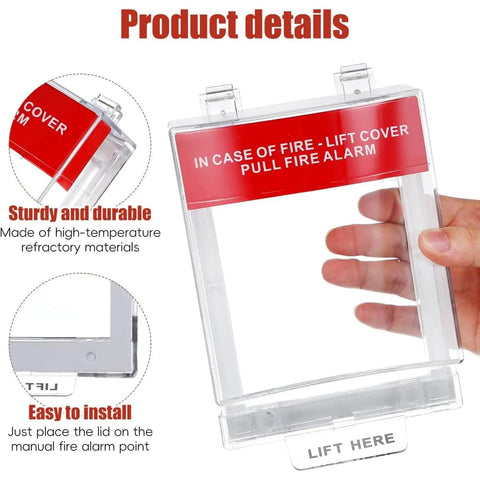 Straight Up Tough Fire Alarm Pull Station Cover made from high-temperature materials with clear design for easy access.