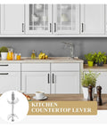 Durable Galvanized Steel Countertop Connectors Set Of 10 Pro Grade shown in modern kitchen setting