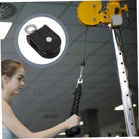 Heavy Duty Pulley Block Built Tough With Silent Rotating Wheel For DIY Home Gym Cable Systems Swivel Lifting Pulleys That Run Smooth Detachable Roller Wheel For Easy Setup And Smooth Operation on cable machine