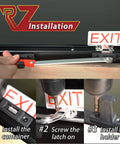Emergency RV Window Latch Locks For Camper Exit Doors With Red Handle installation process