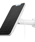 Side view of 4W Solar Panel Charger For Outdoor Security Cameras With 13.1 Ft Waterproof Cable IP65 Weatherproof No Battery Hassle Secure Wall Mount