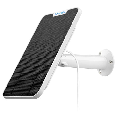 4W Solar Panel Charger For Outdoor Security Camera No Battery Or Power Brick Needed IP65 Weatherproof With 13.1 Foot Micro USB Cable