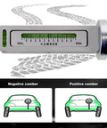 Universal Magnetic Camber Gauge For Dead Center Alignment and Sick Ride Stance Featuring Ballistic Magnet Grip on Cast Hubs for No Sweat Track Prep and Street Ready Driving; level bubble and camber scale