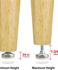Six Pack Heavy Duty Adjustable Furniture Leveling Feet For Tables Chairs Cabinets And Sofas Precision Threaded Leg Levelers