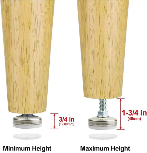 Six Pack Heavy Duty Adjustable Furniture Leveling Feet For Tables Chairs Cabinets And Sofas Precision Threaded Leg Levelers