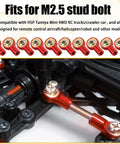 10 Pack M2.5 Tie Rod End Ball Joint Aluminum Ball Head Holder Steering Linkage 13mm Upgrade Parts For HSP Tamiya Mini 4WD