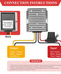 Connection instructions for Beefy 240W DC-DC Buck Converter From 20 to 90V Down To 12V 20A Waterproof Power Supply