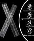 Top Shelf Clear Acrylic Folding Hinges 4 Pack Smooth Piano Wire Style Hardware for Craft Boxes, 300x45mm transparent design