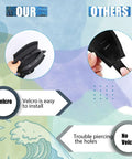 Comparison of Velcro and non-Velcro options for Cyberpunk Style Neoprene Diving Mask Strap Covers Set Four Pieces.