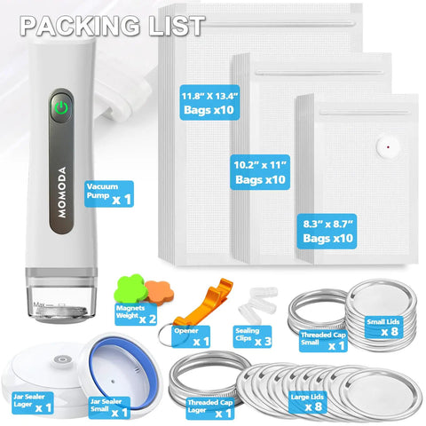 No Frills Set Of 30 BPA Free Reusable Sous Vide Vacuum Bags With Air Valve, handheld vacuum sealer, sealing accessories