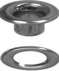 Marine Grade Stainless Steel Grommet And Washer Set For Sheet Metal Three-Eighths Inch Hole Tough-As-Nails Heavy-Duty 100 Set Pack