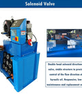Professional Hydraulic Hose Crimping Machine Slick 0.55 To 2.72 Inch Electric Rubber Hose Press with dual solenoid valve for precise control.