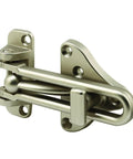 Swing Bar Door Guard With High Security Auxiliary Lock Satin Nickel Finish for stopping door slammers and safety
