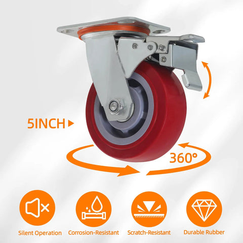 5-inch smooth rolling nylon caster for Heavy Duty Steel Panel Cart In Light Gray Offers Rust Resistant Powder Coating And Smooth Rolling Nylon Casters For Garage Or Warehouse Material Handling Built Legit Tough For The Daily Grind.