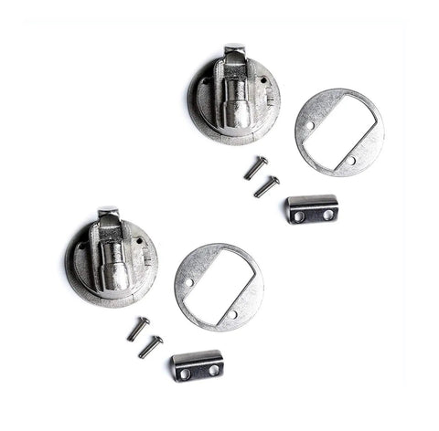Two Pack Flush Mount Boat Hatch Latch Handle In 316 Stainless Steel, Waterproof Marine Locker Slam Lock, Pull Ring Flush Latch parts