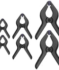 Quick Grip Spring Clamps For Woodworking In 1 Inch, 2 Inch, And Three Quarter Inch Jaw Sizes Six Pack With Pivoting Jaws for even pressure
