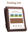 Replacement Canopy For BBQ Grill Gazebo Top Durable Weather Resistant Outdoor Cover Compatible With Aldi Gardenline Belavi And Shoprite Models 43472 31937 17 812576 822694 21581 34 By 21 Inches Brown folded with packaging