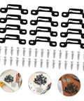 30 Pack Of Concealed Furniture Connector Brackets And Heavy Duty Metal Clamps for Bulletproof Cabinet Setup with screws.