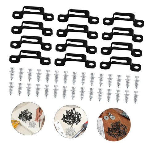 30 Pack Of Concealed Furniture Connector Brackets And Heavy Duty Metal Clamps for Bulletproof Cabinet Setup with screws.