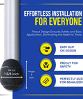Heavy Duty Furniture Footies With Bumpy Tennis Ball Texture For Walkers Chairs And Desks Solid Glide Pads That Guard Floors From Scratches Kill The Screech Tough Black Caps For Effortless Rolling 2 Inch 200 Pack installation guide with measurements and design details.