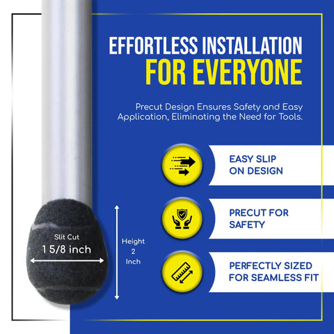 Precut Two Inch Tennis Ball Chair Leg Protectors Fast Snap On Trick To Kill Floor Scratches And Annoying Screeches Heavy Duty Furniture Glides.