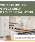 Modern kitchen with Floating Shelf Bracket Router Guide Kit for 1.5 inch floating shelves, showcasing clean, hidden bracket installations.