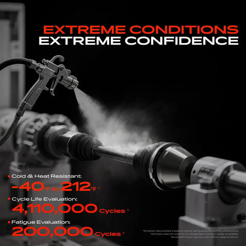 Front Left CV Axle Shaft Assembly For Nissan Rogue AWD 2008 Through 2015 being tested under extreme conditions.