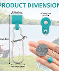 150 Pcs Fishing Line Sinker Slides For Catfishing Rig With Duo Lock Snaps Saltwater Heavy Duty Weights Sinkers Swivel Snap Tackle Box Kit Green dimensions