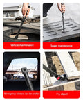 Top Shelf Extendable Pry Bar For Tire Removal And Rim Detailing Forged From Tough Cr V Steel With A Comfy Grip in vehicle maintenance.