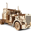 Mechanical 3D Wooden Puzzle Heavy Boy Truck VM-03 Model Kit For Adults And Teens, Realistic Gear Driven 18-Wheeler Build With Key Start, A Beast Of A Wooden Rig For Builders, Collectors, And Truck Fans.