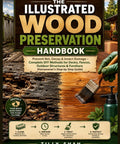 Illustrated Wood Preservation Handbook cover for DIY deck and fence protection, emphasizing rot prevention by Tilly Shah.