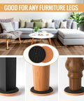 Heavy Duty Felt Furniture Sliders For Hardwood Floors And tile Pads Protecting Your Home From Scratches While Moving Sofas Dressers And Heavy Appliances With Ease In This Eight Pack Set on various furniture legs.