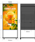 65 Inch Digital Signage Display For Shop Window Featuring 3000 Nits Hella Bright Sunlight Readable Lcd Monitor showcasing summer flavors juice promotion.