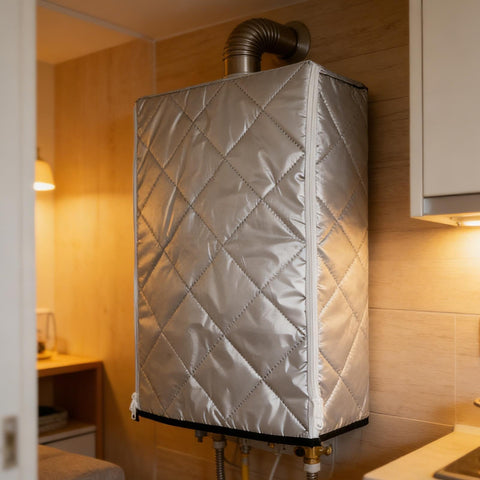 Outdoor Tankless Water Heater Cover With Weatherproof Protection IPX4 Waterproof Rating, Dustproof Cotton Material For Winter